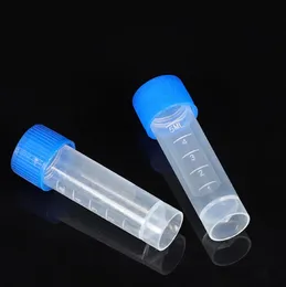 Garrafas de embalagem Tubos de teste de plástico 5ml Pacote de vedação de parafuso Vial Pacote de tampa com junta de silicone SN4732