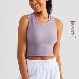 LU-TJ1506WX Damen-Unterwäsche, Yoga-Tanktop, mittelstarke Sportweste, stoßfestes Damen-Fitness-Top in Laufform