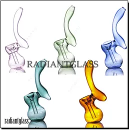 Smoking Smoking Pipes Colored Glass Stinger Sherlock Bubbler Mini Oild burner Hand Water Pipe 5 Colors For Wholesale