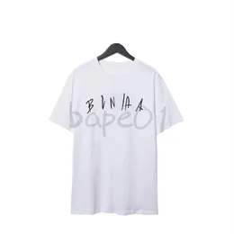 T-shirt da uomo di design di lusso T-shirt da uomo T-shirt girocollo semplice da lettera semplice T-shirt girocollo casual Top bianco nero taglia asiatica S-2XL