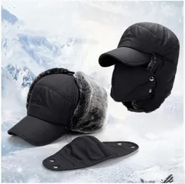 Berets maska ​​narciarska zimowe czapki dla mężczyzn Sombreros de Mujer Gorros Invierno Russia Caps Chapeu Radziecka ochrona ucha Casquette ciepła maska