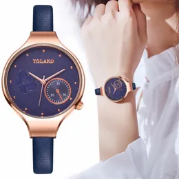 Kadınlar Lüks Marka İzleyin Lüks Basit Büyük Dial Ladies Quartz İzler Hediye Reloj Mujer207Z