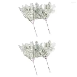 Flores decorativas folhas decoração de ramificação de pinho Fake Artificial DIY Pickdecor Jardim Pot Twig Spray Arranjo suculento Casa suculenta Dohh