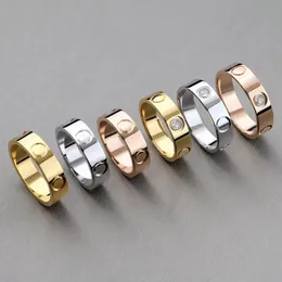 anel de diamante anel de casamento de luxo cópia banda de dedo noivado Mens Promise aço inoxidável pedra natural atacado designer de joias para mulheres