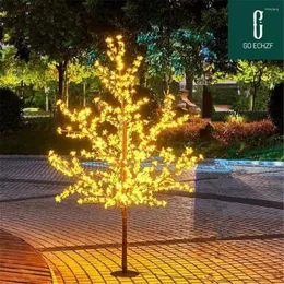Juldekorationer 864 LEDS 6 fot 1,8 m h￶jd LED Cherry Tree Lights Waterproof 110 220VAC Vit utomhusdekoration