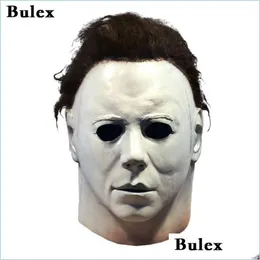 Party Masks Party Masks Bex Halloween 1978 Michael Myers Mask Horror Cosplay Costume Latex Props for ADT White High Quality 220928 D DHO6M