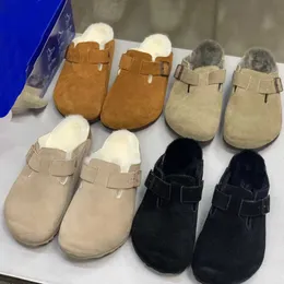 ARIAT Slippers Australia Wool Designer Slippers Cloggs Slippers Winter Fur Scuff Slipper Clogs Cork Sliders Leather Wool Sandals Womens Loafers Shoes No421