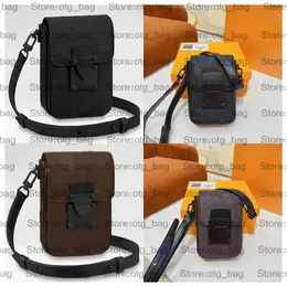 S-LOCK VERTICAL WEARABLE Portafoglio da uomo Borsa per cellulare Taurillon Monogrammi in pelle da uomo Mini Luxurys Borse per messaggi Borsa a tracolla di design M81525 M81524 M81522