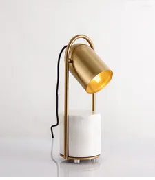 Tischlampen Nordeuropa Moderne vertragliche Designer-Villa Schlafzimmer Nachttisch Arbeitszimmer Schreibtisch Marmor dekorative Lampe