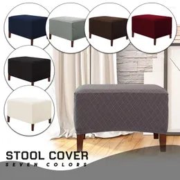 Chair Covers Minimalist Stretch Sofa Pedal Cover American Style Universal Non-slip Furniture Case Dust-proof Square Stool