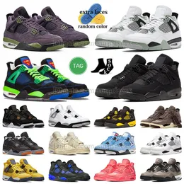 Mens 4S Canyon Purple Suede Basketball Shoes Jumpman 4 Original Military Blackcat University Blue Viole Ore Craft Bred 2023 SB PSGS Red