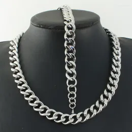 Brincos de colar Conjunto de jóias de aço inoxidável por atacado 45cm e bracelete conjuntos de presentes bijoux femmes Joyas Mujer Store Sfhzaodi