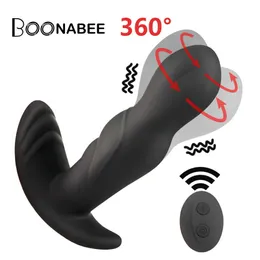 Schönheitspunkte Männliche Analstecker Prostata Massage 360 ​​Grad rotierender Vibrator Silikon Dildo Anus Vibrierende Butt Sexy Spielzeug für Männer schwul