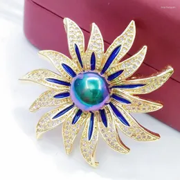 Brooches Enamel Brooch Floral Vintage Female Pins And For Women Collar Lapel Badge Flower Broche Schmuck Bijoux Berloque