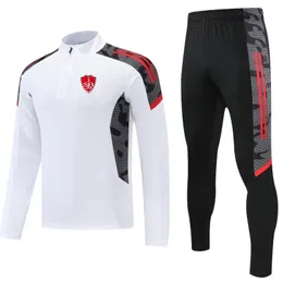 Stade Brestois 29 per pista da uomo mezza cerniera pantaloni a ginnastica casual Sust Sports Sports Outdoor Sports e abbigliamento per il tempo libero per adulti Tracksuts per adulti