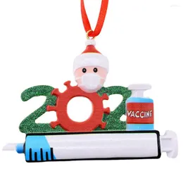 Christmas Decorations 2022 Family Pendant DIY Masked Snowman Santa Claus Hanging Ornament For Home Xmas Year Decor