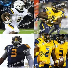 Maglie da calcio Maglia da calcio personalizzata Toledo NCAA College Diontae Johnson Logan Woodside Eli Peters Carter Bradley Shakif Seymour Mitchell Guadagni