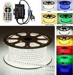 Remsor Bluetooth LED -remsa AC220V RGB -band AC110VSMD Flexibel band Vit färg för Hone Decoration 3PCS Controller