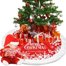 Falda de árbol de Navidad Fiesta Árboles de Navidad Decoración inferior Delantal de franela Faldas Suministros para festivales Envío marítimo RRC33