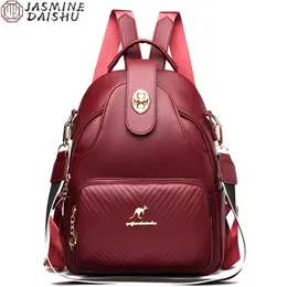 luxury women backpacks 2022 soft leather female travel shoulder backpack quality bags for girls bolsa mochilas