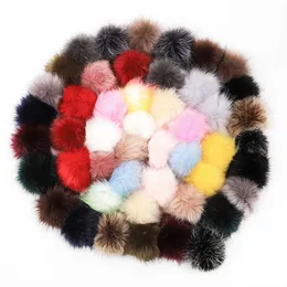 Other Fashion Accessories 16Pcs 8cm False Hairball Hat Ball Pompom Fake Fox Fur Ball DIY Handmade Clothing Hat Accessories Beanies Shoes Decor T221020