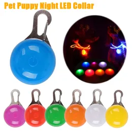Pet Puppy Night light LED Collar Pendant Supplies Kitten Safety Warning Light Hiking Backpack Buckle Waterproof Necklace Dog
