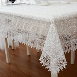 テーブルクロスビクトリア朝の長方形のレーステーブルクロスフローラル最高品質の白い結婚式ギフト美しいヴィンテージクラシックスクエア