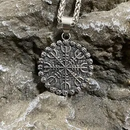 Colares pendentes Moda Nórdica Viking Rune clássico aço inoxidável aço vintage Jóias de jóias de jóias Celtic Bikers Mens punk por atacado