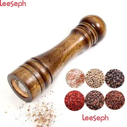 Mills Mills Salt And Pepper Solid Wood Mill With Strong Adjustable Ceramic Grinder 5 8 10 Kitchen Tools By Leeseph 220928 Drop Deliv Dhbu2