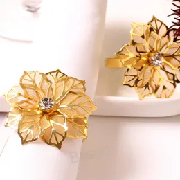 Anelli per tovaglioli a forma di fiore Decorazione della tavola della festa nuziale Tovaglioli Ring West Dinner Fiori Tovagliolo Fibbia Fibbie per asciugamani da scrivania BH7768 TQQ