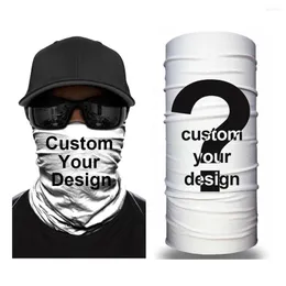 Bandanas Customized Tube Scarf Seamless Bandana Masks Headband Cycling Caps Neck Gaiter Outdoors Warmer Motorcycle Face Shield 10PCS