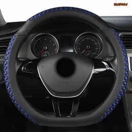 Steering Wheel Covers KAHOOL Leather Car Cover For Renaults Duster Megane 2 3 Koleos Logan Sandero Scenic