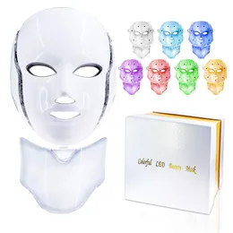 Gesundheit Schönheit 7 Farben Lichter LED Photon PDT Gesichtsmaske Gesicht Hautpflege Verjüngung Gerät Tragbarer Heimgebrauch
