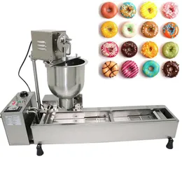 Brotbackautomaten Kommerzielle elektrische vollautomatische einreihige Donut-Fritteuse-Maschine 220V/110V Küchenkochgerät