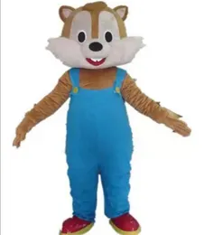 Fabriksförsäljning Nya vuxna blå byxor Squirrel Mascot Costume för vuxen att bära