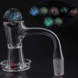 Full Weld Clessidra Fumo Terp Slurper Quarzo Banger Con Vetro Marmo Rubino Perle Bordo Smussato Slurpers Completamente Saldati Chiodi Per Vetro Acqua Bong Tubi Dab Rigs