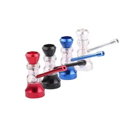 Mini Protable metallbong RESANDE VATTENPIPA PLASTBONG Ört TOBAKSPIPA HOKAH SHISHA RÖKPIPA RÖKTILLBEHÖR OLJERIG