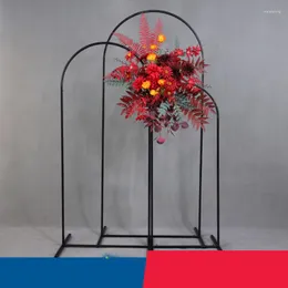 Decoração de festa Metal Wedding Arch Props Arched Stage Flower Shelf Balloon