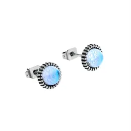 New Moonstone Inlaid StudEarrings Temperament Niche High Design Fashion Light Luxury Couples All-Match Jewelry Accessories
