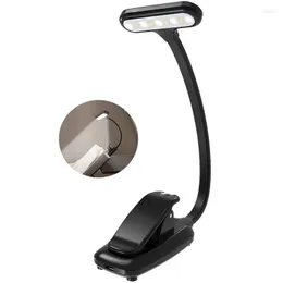 Bordslampor läser ljus laddningsbar USB -bok flexibel lampa dimmer skrivbord bärbar klipp ledmusik stativ lampor