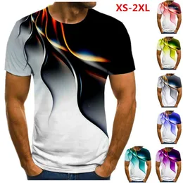 Herr t-skjortor 2022 Summer Men's 3D Colorful Printing Casual Sports Camouflage T-shirt