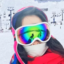 Ski Goggles Adult Snowboard anti fog UV400 ing Snowmobile Sunglasses Plated Motocross off road Glasses Helmet mask men women 221020