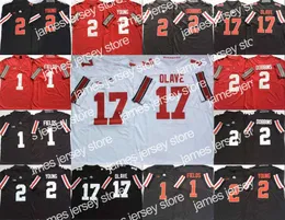 Jerseys 축구 유니폼 오하이오 주 벅 아이즈 저지 축구 7 Haskins Jr Justin Fields Chase Young 45 Archie Griffin Master Teague III Chri