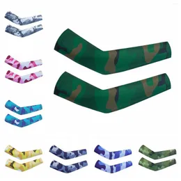 Ginocchiere 2022 Manicotti da ciclismo Uomo Donna MTB Manicotto da bici Protezione UV Bicicletta da esterno Mountain Road Polsino Team Camouflage Verde