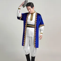 男性のステージ着用ダンスコスチュームXinjianguygur衣類中国民族服フェスティバルパーティースーツコスプレショー