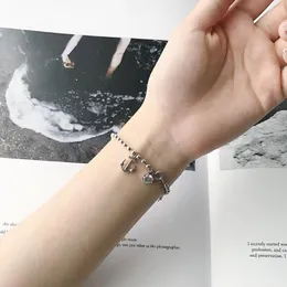 Charm Armbänder Vintage Mode Silber Anker Kristall Anhänger Armband Armreif Für Frauen Geschenk Schmuck
