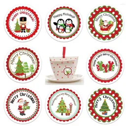 Hediye Sargısı 500 Noel Çıkartmaları Merry Teşekkürler Zarf Kartları için SEAL Etiketleri Paket Scrapbooking Dekor