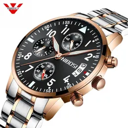 Nibosi Mens Watches Top Brand Luxury Business Quartz Watch Men Band Band Clock Relogio Masculino Watch Watch Montre Homme276r
