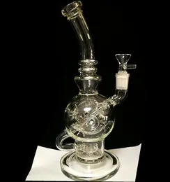 2022 10'' Exosphere Wasserpfeifen 14 Löcher Fab Egg Glasbongs Recyle Oil Rigs Dab Rig Rauchwasserpfeife Eggosphere Kombination aus Ball Rig 14,4 mm Gelenk