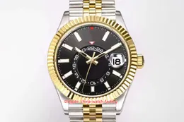 K6 공장 남성 시계 42mm Sky-Dweller 326935 326934 GMT 달 작업 Jubilee Bracelet Sapphire Watches Cal.9001 운동 기계적 자동 남성 손목 시계